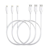 [3 Pack] Anker Powerline Lightning Cable (3ft) Apple MFi Certified - Lightning Cables for iPhone Xs/XS Max/XR/X / 8/8 Plus / 7/7 Plus, iPad Mini / 4/3 / 2, iPad Pro Air 2