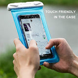 Waterproof Phone Pouch, 3 Pack Cambond Universal Floating Waterproof Phone Case iPhone Pouch Cell Phone Dry Bag Transparent PVC with Durable Lanyard for Device up to 6.5 inch, Blue Orange Black