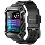 Apple Watch 4 Case 44mm 2018, SUPCASE Rugged Protective Case with Strap Bands for Apple Watch Series 4 [Unicorn Beetle Pro] (Black)