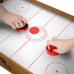 Mini Arcade Air Hockey Table- A Toy for Girls and Boys by Hey! Play! Fun Table- Top Game for Kids, Teens, and Adults- Battery-Operated (22 Inches)