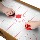 Mini Arcade Air Hockey Table- A Toy for Girls and Boys by Hey! Play! Fun Table- Top Game for Kids, Teens, and Adults- Battery-Operated (22 Inches)