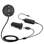Besign BK03 Bluetooth 4.1 Car Kit for Hands-Free Talking & Music Streaming, Wireless Audio Receiver with Dual Port USB Car Charger and Ground Loop Noise Isolator for Car with 3.5mm AUX Input Port