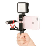 ULANZI Metal Phone Tripod Mount with Hot Shoe Mount Smartphone Video Rig Tripod Mount Adapter