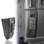 Hooke Road Left Hand A Pillar Lighting Switch Pod 4-Switch Panel for 1997-2006 Jeep Wrangler TJ