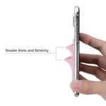 3 Pack Adhesive Phone Card Holder, BAIMAHUI Stretchy Credit Card Stick on Wallet Pocket Sleeve Compatible with iPhone, Samsung, Most Android Smart Phones (Black Gray Pink)