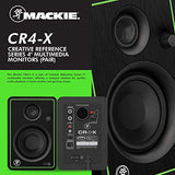 Mackie CR4-X Creative Reference Series 4" Multimedia Monitors (Pair) + SR360 Over-Ear Dynamic Stereo Headphones, Xpix Headphone Case, Xpix Headphone Holder, Xpix 1/4" TRS Cable (x2) & Xpix RCA Cable