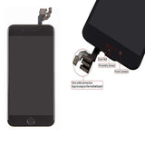 Screen Replacement Compatible iPhone 6 Black 4.7(inch) LCD Display Touch Digitizer Assembly Repair Kit & Home Button,Ear Speaker, Front Camera,Proximity Sensor ，Repair Tools