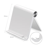 UGREEN Cell Phone Stand Holder Mobile Phone Dock Compatible for iPhone XS Max XR 8 Plus 6 7 6S X 5, Samsung Galaxy S10 S9 S8 S7 Edge S6, Android Smartphone Holder for Desk Adjustable, Foldable (White)
