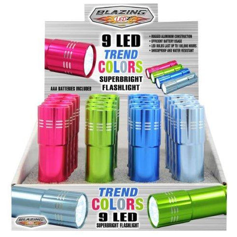 Linterna de 9 leds surtidas, Blazing ledz