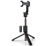 Selfie Stick Bluetooth, KUSKY 4-in-1 Extendable Selfie Stick Tripod with Wireless Remote Shutter for iPhone X/8/8P/7/7P/6s/6P, Galaxy S9/S9 Plus/S8/S7/ S6/S5/Note 8, Google, Huawei and More (Black)