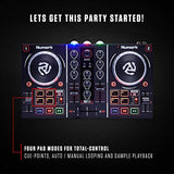 Numark Party Mix | Complete DJ Controller Set for Serato DJ with 2 Decks, Party Lights, Headphone Output, Performance Pads and Crossfader / Mixer