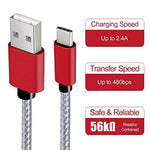 BRG USB Type C Cable,BRG USB C Cable 4 Pack (1x1ft,2x4ft, 1x6ft) Nylon Braided USB C to USB A Charger Cord (USB 2.0) Compatible Samsung Galaxy S10 S9 S8 Note 9 8,Nexus 5X,Google Pixel