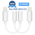 Lighting to 3.5mm Headphone Adapter Jack AUX Cable Compatible with X/Xs/Xs Max/XR 7/8/8Plus iOS 10/11/12 Plug and Play 2Pack