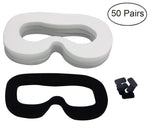 Lunies Disposable Hygiene Eye Mask with Sponge Mat and Magic Sticks Compatible for H-T-C Vive VR Virtual Reality Headset White