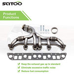SCITOO Turbo Exhaust Manifold Kit Stainless Steel Racing Exhaust Header Manifold Set w/Gaskets fit 1993-1998 Jeep Grand Cherokee L6 4L