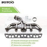 SCITOO Turbo Exhaust Manifold Kit Stainless Steel Racing Exhaust Header Manifold Set w/Gaskets fit 1993-1998 Jeep Grand Cherokee L6 4L