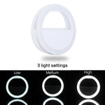 Whellen l184 Selfie Ring Light with 36 LED Bulbs, Flash Lamp Clip Ring Lights Fill-in Lighting Portable for Phone/Tablet/iPad/Laptop Camera - White