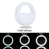 Whellen l184 Selfie Ring Light with 36 LED Bulbs, Flash Lamp Clip Ring Lights Fill-in Lighting Portable for Phone/Tablet/iPad/Laptop Camera - White