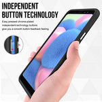 Thinkart Galaxy A20S Case with Tempered Glass Screen Protector,Anti-Slip Non-Slip Texture Protection Hard Cover for Samsung Galaxy A20S Phone (Black)