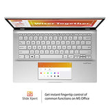 Asus Vivobook S14 S432 Thin and Light 14” FHD, Intel Core i7-8565U CPU, 8GB RAM, 512GB PCIe Nvme SSD, Ir Camera, Windows 10 Home, S432FA-AB74, Transparent Silver