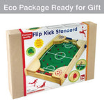 I'm Flipkick: Wooden Tabletop Football/Soccer Pinball Games, Indoor Portable Sport Table Board for Kids and Family