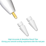 COOYA Replacement Tip Compatible with Apple Pencil, 2 Pack Sensitive iPencil Nibs Extra Stylus Pen Tips for iPad Pro Pencil/Pencil 2