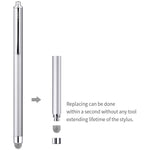CHAOQ Touch Stylus Pen, Hybrid Mesh Fiber Tips Stylus (6 Pcs, Black, White, Pink, Green, Sky Blue, Silver) for all Capacitive Touch Screen Cell Phones, Tablet, Kindle Fire + 6 Extra Replaceable Tips