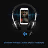 ihens5 Aux Bluetooth Adapter,Mini Wireless Car Bluetooth Receiver Headphone Adapter Handsfree Car Kit BT V4.1 A2DP with Built in Mic 3.5mm Jack for Home Audio Stereo System Headphone Speaker