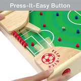 I'm Flipkick: Wooden Tabletop Football/Soccer Pinball Games, Indoor Portable Sport Table Board for Kids and Family