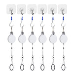 KIWI design 6 Packs Retracable VR Cable Managment | Ceiling Suspension System Compitable with Vive/Vive Pro Virtual Reality/Oculus Rift/Playstation VR/Microsoft MR VR Accessories (White)