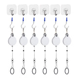 KIWI design 6 Packs Retracable VR Cable Managment | Ceiling Suspension System Compitable with Vive/Vive Pro Virtual Reality/Oculus Rift/Playstation VR/Microsoft MR VR Accessories (White)