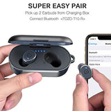 TOZO T10 Bluetooth 5.0 Wireless Earbuds with Wireless Charging Case IPX8 Waterproof TWS Stereo Headphones in Ear Built in Mic Headset Premium Sound with Deep Bass for Sport Blue