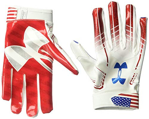 Under Armour Men's F6 Novelty Gloves, White//Midnight Navy, Small