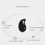 Mini Waterproof Wireless Earbud, Sweatproof Bluetooth Earphone with Mic Headphone, Single Invisible Sports In Ear Headset (Black)