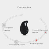 Mini Waterproof Wireless Earbud, Sweatproof Bluetooth Earphone with Mic Headphone, Single Invisible Sports In Ear Headset (Black)