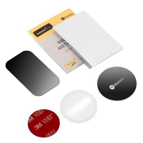 Humixx Metal Plates with Adhesive, Replacement Accessories for Magnetic Car Mount Holder