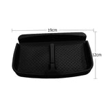 Car Anti-Slip Durable Silicone Universal Fit Compatible Tesla Model S Model X Model 3 Container Dashboard Pad Storage Mat, Cell Phone Holder, Sun Glasses Stand,GPS Navigation Holder,Cards pad (Black)