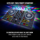 Numark Party Mix | Complete DJ Controller Set for Serato DJ with 2 Decks, Party Lights, Headphone Output, Performance Pads and Crossfader / Mixer