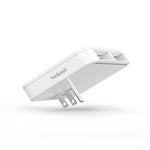 Nekmit Dual Port Ultra Thin Flat USB Wall Charger with Smart IC (White)