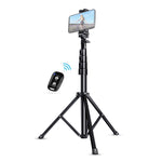 Selfie Stick Tripod, UBeesize 51" Extendable Tripod Stand with Bluetooth Remote for iPhone & Android Phone, Heavy Duty Aluminum, Lightweight