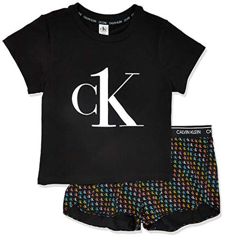 Calvin Klein Women's CK One Pride Print PJ Set, Black, X-Large