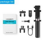 Yoozon Upgraded Selfie Stick Tripod Bluetooth, Phone & Camera Tripod Selfie Stick with Wireless Remote Shutter for Gopro,Action Cameras, iPhone Xs MAX/XR/XS/X/Galaxy S9 Plus and More (Black-Black)