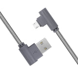 Micro USB Cable, CTREEY 90 Degree 3 Pack 10FT Long Premium Nylon Braided Android Fast Charger USB to Micro USB Charging Cable for Samsung Galaxy S7 Edge/S6/S5, Note 5/4/3 (3 Pack 10FT Grey)