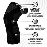 POWERLIX Knee Compression Sleeve - Best Knee Brace for Knee Pain for Men & Women – Knee Support for Running, Basketball, Weightlifting, Gym, Workout, Sports – Please Check Sizing Chart