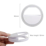 Whellen l184 Selfie Ring Light with 36 LED Bulbs, Flash Lamp Clip Ring Lights Fill-in Lighting Portable for Phone/Tablet/iPad/Laptop Camera - White