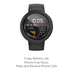 Amazfit Verge Smartwatch with Alexa Built-in, GPS Plus GLONASS All-Day Heart Rate and Activity Tracking, 5-Day Battery Life, Ability to Make and Answer Phone Calls, IP68 Waterproof, A1811 Gray