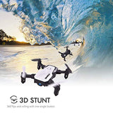 SIMREX X300C Mini Drone RC Quadcopter Foldable Altitude Hold Headless RTF 360 Degree FPV Video WiFi 720P HD Camera 6-Axis Gyro 4CH 2.4Ghz Remote Control Super Easy Fly for Training(White)