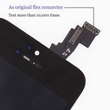 for iPhone SE LCD Display Touch Screen Digitizer Replacement with Repair Kit + Tempered Glass (Black)
