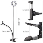 FIXKIT Selfie Ring Light with Cell Phone Holder for Live Stream, Dimmable 3-Light Mode, Lazy Bracket Desk Lamp LED Light for YouTube, Facebook, iPhone 7,6/Plus, Samsung, HTC, Huawei