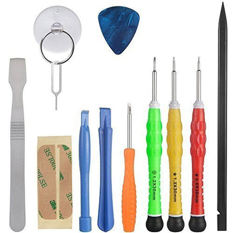 Vastar 13 PCS Cell Phone Repair Tool Kit for iPhone X, iPhone 8/8 Plus/7/7 Plus/6/6 Plus/6S/5/5C/5S/4/4S/iPad 4/3/2/Mini, iPods and More (Phone Repair Kit Not Fit for Some iPhone Metal Plates Inside)